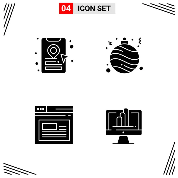 Conjunto Iconos Creativos Universales Simplemente Vector Ilustraciones Para Aplicaciones Web — Vector de stock