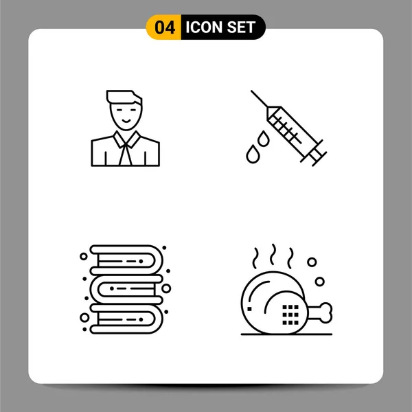 Set Universal Creative Icons Simply Vector Illustrations Web Mobile Apps — Stock Vector