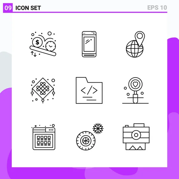 Conjunto Iconos Creativos Universales Simplemente Vector Ilustraciones Para Aplicaciones Web — Vector de stock