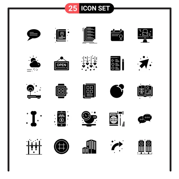 Set de 25 iconos de negocio universales Vector — Archivo Imágenes Vectoriales