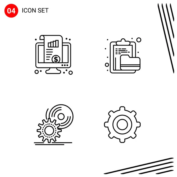 Set Universal Creative Icons Simply Vector Illustrations Web Mobile Apps — Stock Vector