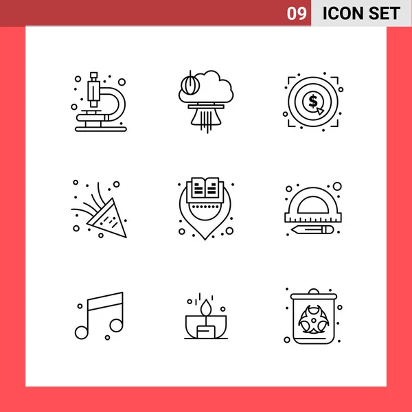 Set Universal Creative Icons Simply Vector Illustrations Web Mobile Apps — Stock Vector