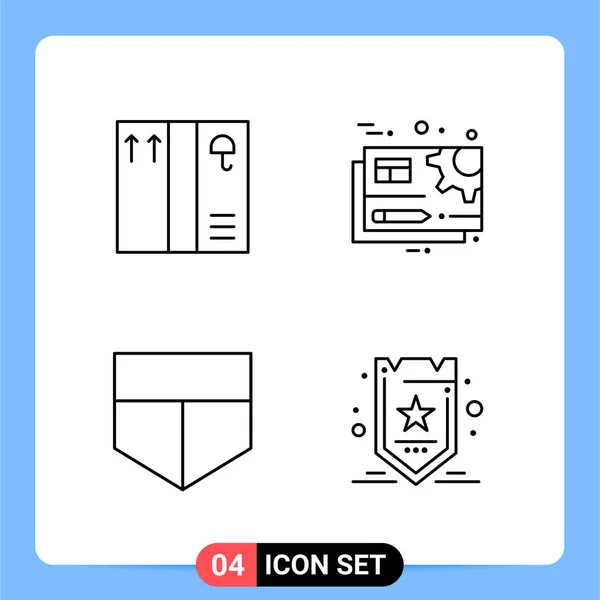 Conjunto Iconos Creativos Universales Simplemente Vector Ilustraciones Para Aplicaciones Web — Archivo Imágenes Vectoriales