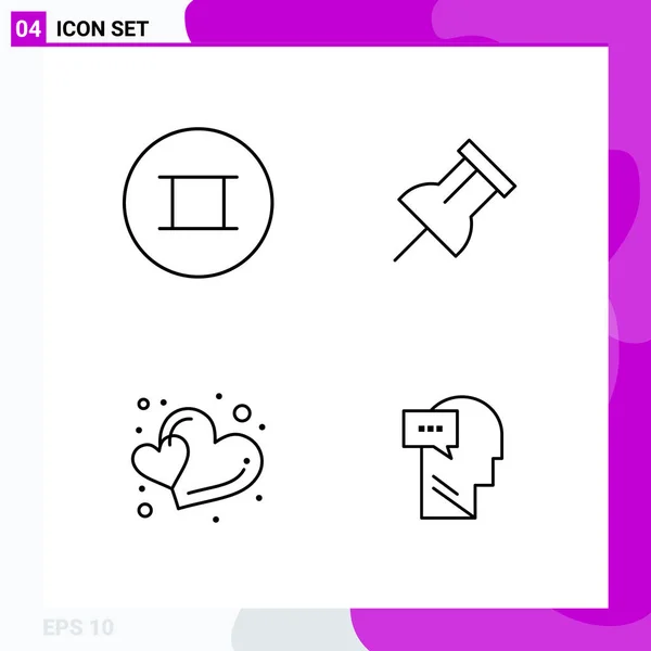 Conjunto Iconos Creativos Universales Simplemente Vector Ilustraciones Para Aplicaciones Web — Vector de stock