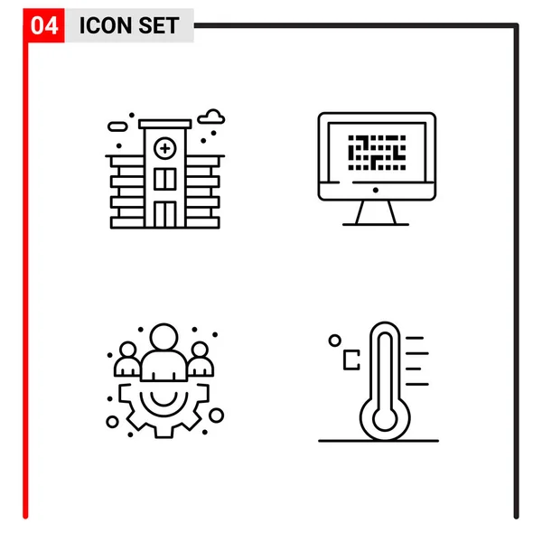 Set Universeller Kreativer Symbole Einfach Vektorillustrationen Für Web Und Mobile — Stockvektor