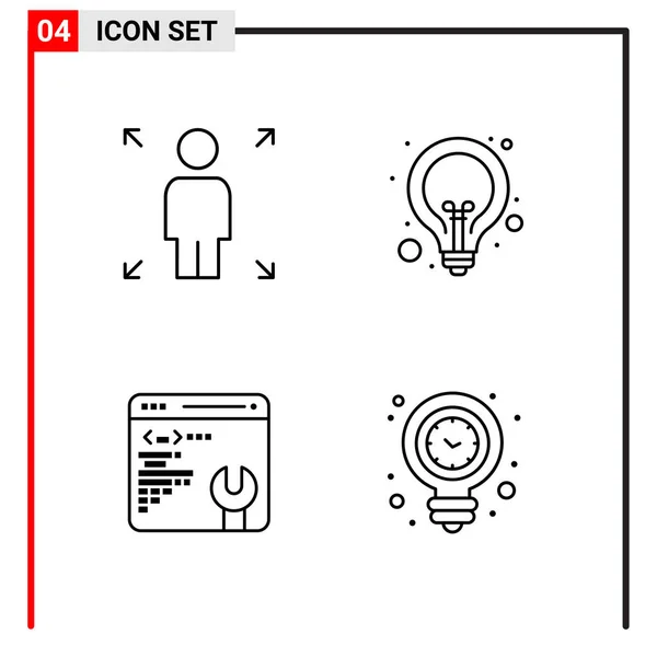 Conjunto Ícones Criativos Universais Simplesmente Vetor Ilustrações Para Web Aplicativos —  Vetores de Stock