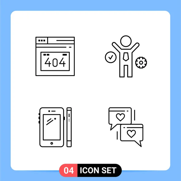 Conjunto Iconos Creativos Universales Simplemente Vector Ilustraciones Para Aplicaciones Web — Vector de stock