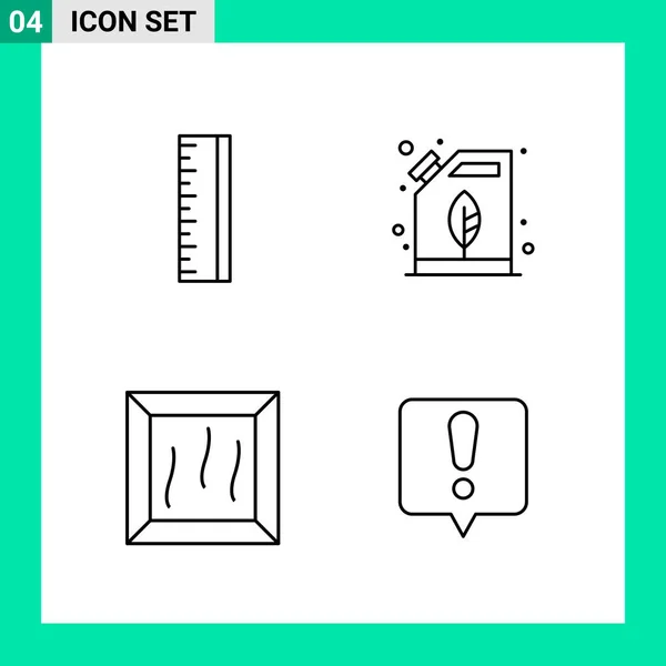 Conjunto Iconos Creativos Universales Simplemente Vector Ilustraciones Para Aplicaciones Web — Vector de stock