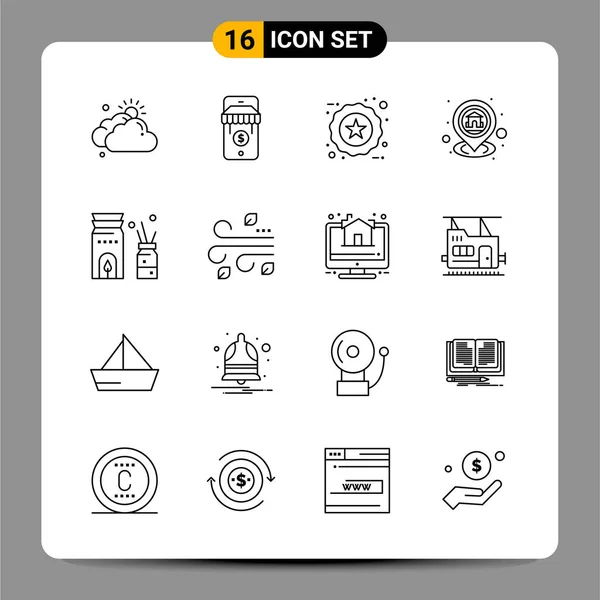 Conjunto Iconos Creativos Universales Simplemente Vector Ilustraciones Para Aplicaciones Web — Archivo Imágenes Vectoriales