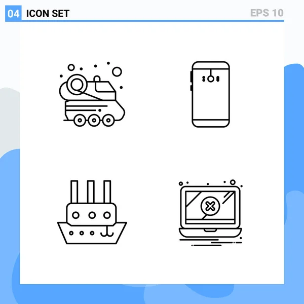 Set Universal Creative Icons Simply Vector Illustrations Web Mobile Apps — Stock Vector