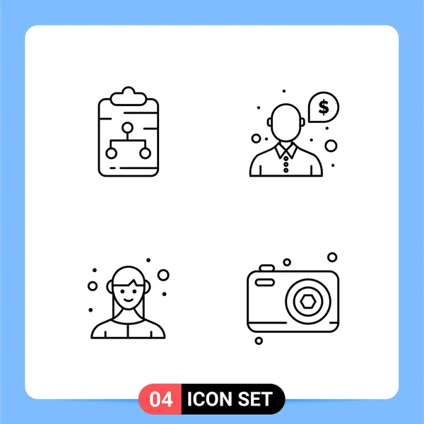 Conjunto Iconos Creativos Universales Simplemente Vector Ilustraciones Para Aplicaciones Web — Vector de stock