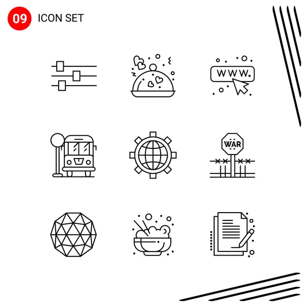 Set Universal Creative Icons Simply Vector Illustrations Web Mobile Apps — Stock Vector