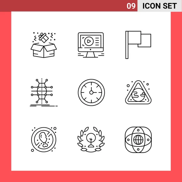 Set Universal Creative Icons Vector Illustration — Stock Vector