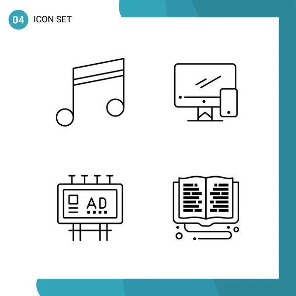 Conjunto Ícones Criativos Universais Simplesmente Vetor Ilustrações Para Web Aplicativos — Vetor de Stock