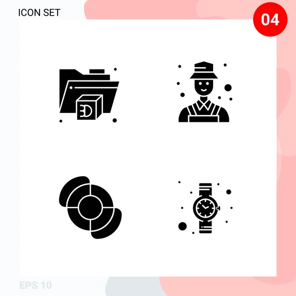 Conjunto Iconos Creativos Universales Simplemente Vector Ilustraciones Para Aplicaciones Web — Vector de stock