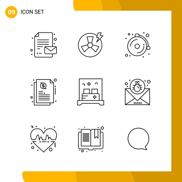 Set Universal Creative Icons Simply Vector Illustrations Web Mobile Apps — Stock Vector