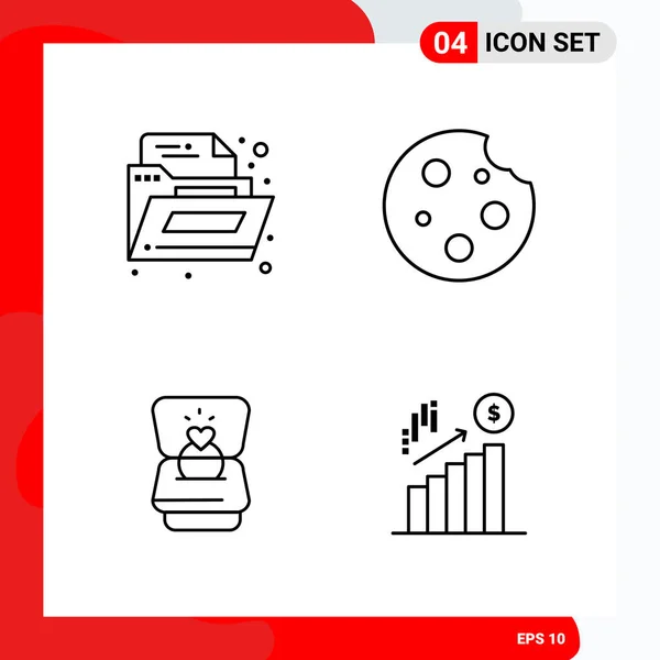 Set Dari Ikon Kreatif Universal Cukup Ilustrasi Vektor Untuk Aplikasi - Stok Vektor