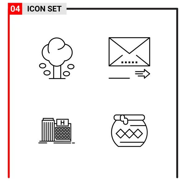 Set Universeller Kreativer Symbole Einfach Vektorillustrationen Für Web Und Mobile — Stockvektor