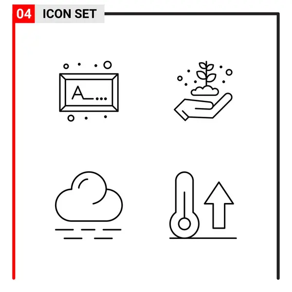 Set Universeller Kreativer Symbole Einfach Vektorillustrationen Für Web Und Mobile — Stockvektor