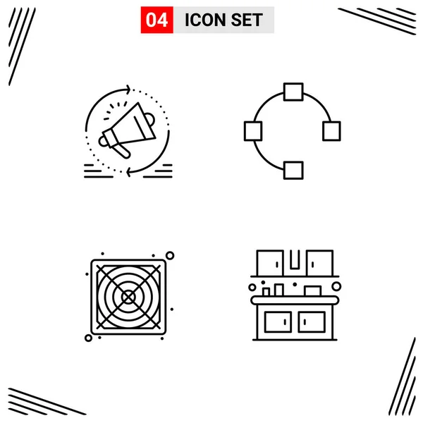 Set Universal Creative Icons Simply Vector Illustrations Web Mobile Apps — Stock Vector