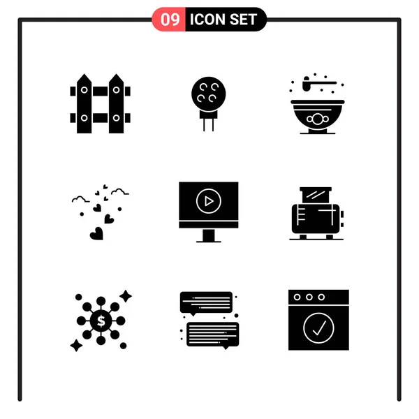 Vector Ilustración Iconos Modernos Conjunto — Vector de stock