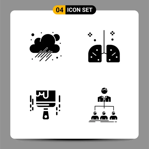 Conjunto Iconos Creativos Universales Simplemente Vector Ilustraciones Para Aplicaciones Web — Vector de stock