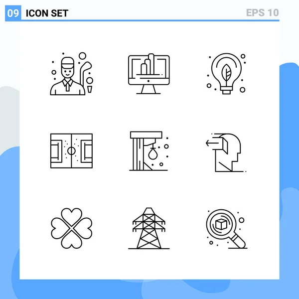 Conjunto Iconos Creativos Universales Simplemente Vector Ilustraciones Para Aplicaciones Web — Archivo Imágenes Vectoriales