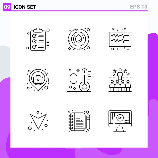 Set de 25 iconos de negocio universales Vector — Vector de stock