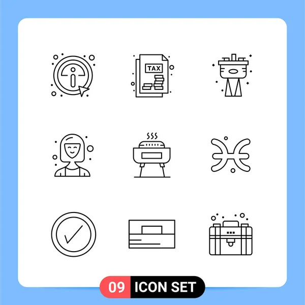 Conjunto Iconos Creativos Universales Simplemente Vector Ilustraciones Para Aplicaciones Web — Vector de stock