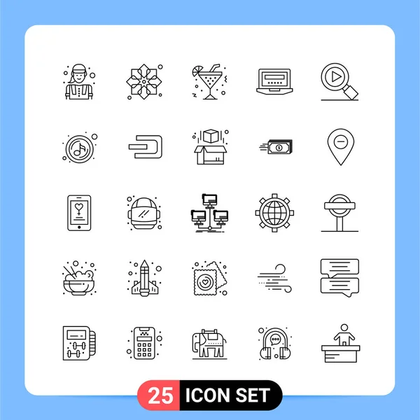 Set Universal Creative Icons Simply Vector Illustrations Web Mobile Apps — Stock Vector