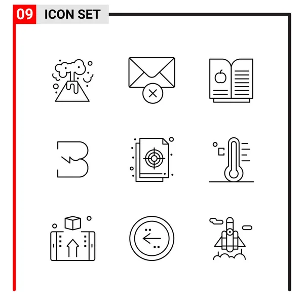 Conjunto Iconos Creativos Universales Simplemente Vector Ilustraciones Para Aplicaciones Web — Vector de stock