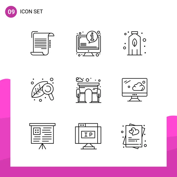 Set Universal Creative Icons Simply Vector Illustrations Web Mobile Apps — Stock Vector