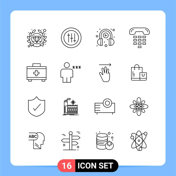 Conjunto Iconos Creativos Universales Simplemente Vector Ilustraciones Para Aplicaciones Web — Vector de stock