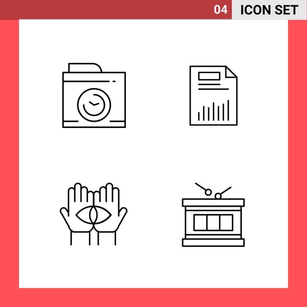 Conjunto Iconos Creativos Universales Simplemente Vector Ilustraciones Para Aplicaciones Web — Archivo Imágenes Vectoriales