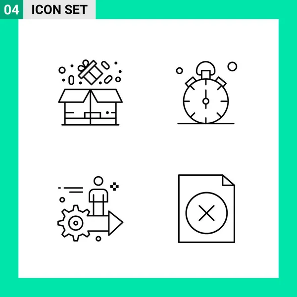 Set Universal Creative Icons Simply Vector Illustrations Web Mobile Apps — Stock Vector