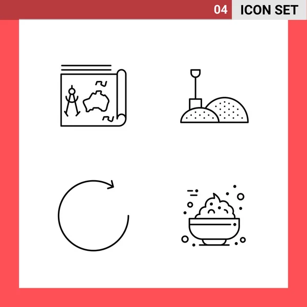 Set Dari Ikon Kreatif Universal Cukup Ilustrasi Vektor Untuk Aplikasi - Stok Vektor