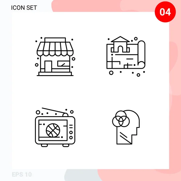 Set of 25 Universal Business Icons Vector — Stockový vektor