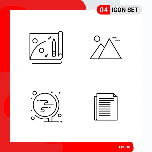 Conjunto Iconos Creativos Universales Simplemente Vector Ilustraciones Para Aplicaciones Web — Vector de stock