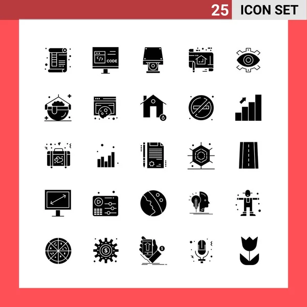 Conjunto Iconos Creativos Universales Simplemente Vector Ilustraciones Para Aplicaciones Web — Vector de stock