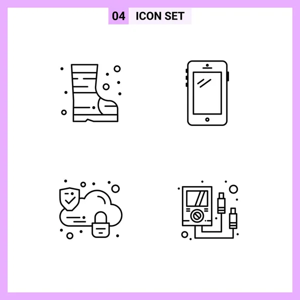 Set Universal Creative Icons Simply Vector Illustrations Web Mobile Apps — Stock Vector