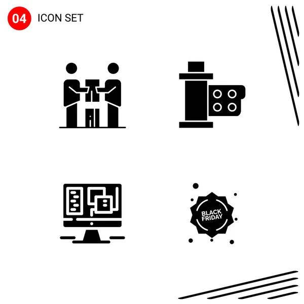 Conjunto Iconos Creativos Universales Simplemente Vector Ilustraciones Para Aplicaciones Web — Vector de stock