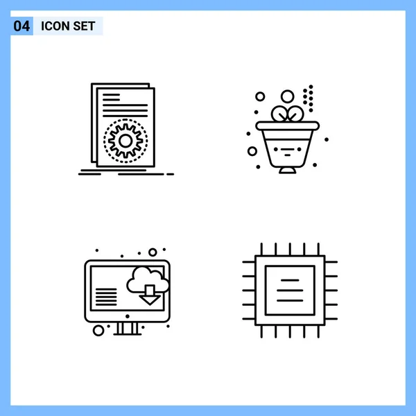 Conjunto Iconos Creativos Universales Simplemente Vector Ilustraciones Para Aplicaciones Web — Vector de stock