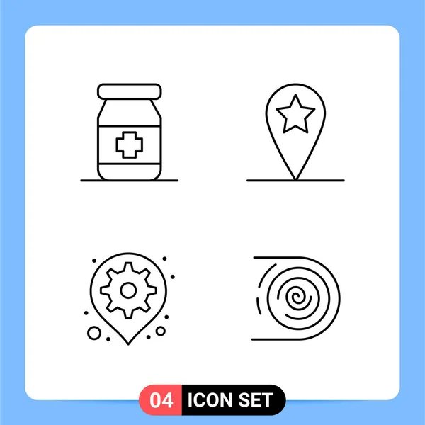 Set Universal Creative Icons Simply Vector Illustrations Web Mobile Apps — Stock Vector