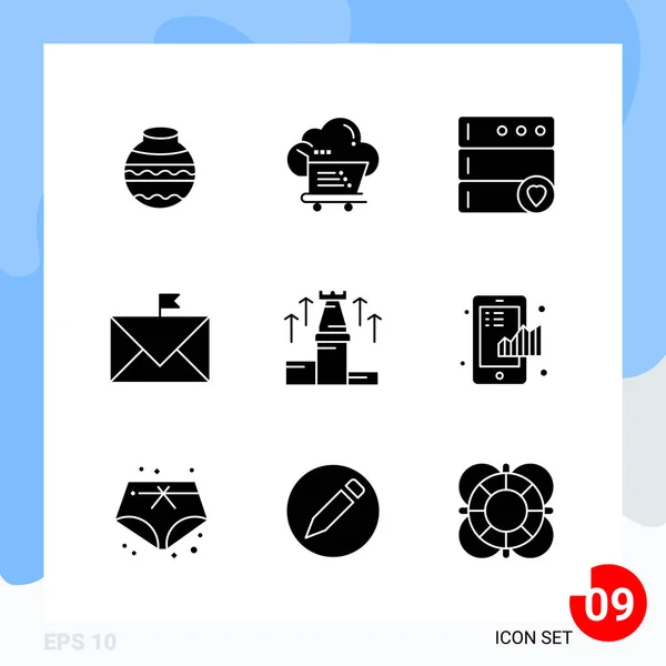 Conjunto de 16 iconos universales Vector de negocios — Vector de stock