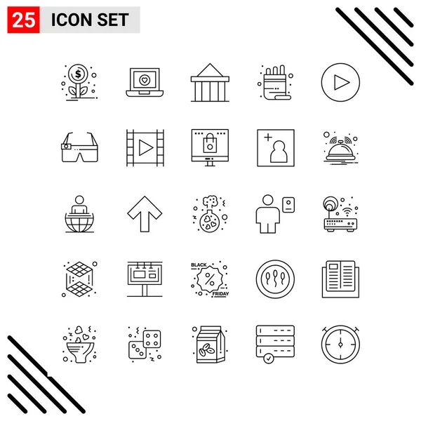 Set Universal Creative Icons Simply Vector Illustrations Web Mobile Apps — Stock Vector