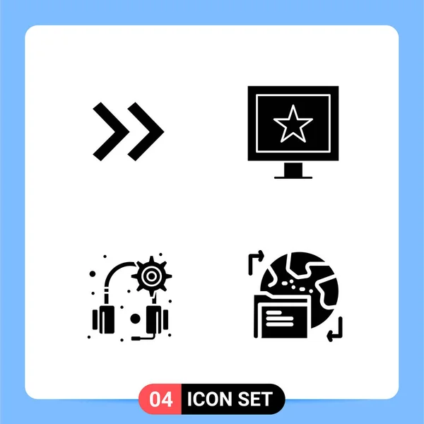 Conjunto Iconos Creativos Universales Simplemente Vector Ilustraciones Para Aplicaciones Web — Archivo Imágenes Vectoriales