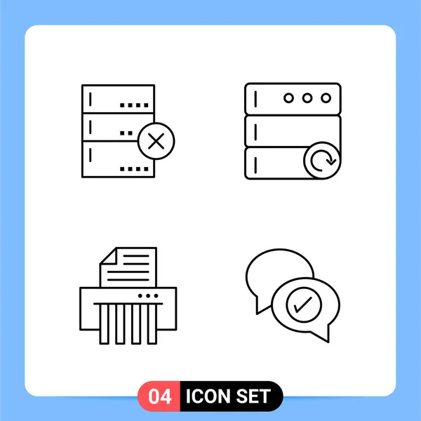 Conjunto Iconos Creativos Universales Simplemente Vector Ilustraciones Para Aplicaciones Web — Vector de stock