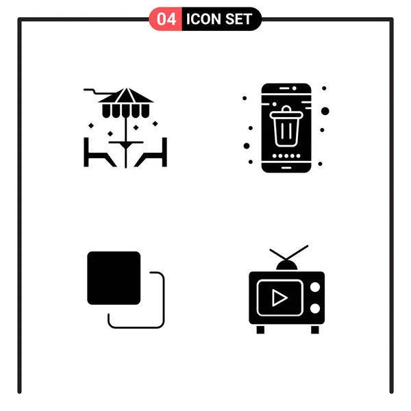 Conjunto Iconos Creativos Universales Simplemente Vector Ilustraciones Para Aplicaciones Web — Archivo Imágenes Vectoriales