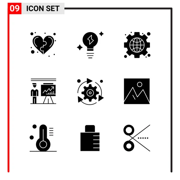 Conjunto de 16 iconos universales Vector de negocios — Archivo Imágenes Vectoriales