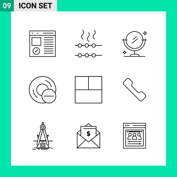 Conjunto Iconos Creativos Universales Simplemente Vector Ilustraciones Para Aplicaciones Web — Vector de stock